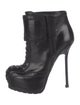 Yves Saint Laurent Leather Lace-Up Boots