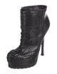 Yves Saint Laurent Leather Lace-Up Boots