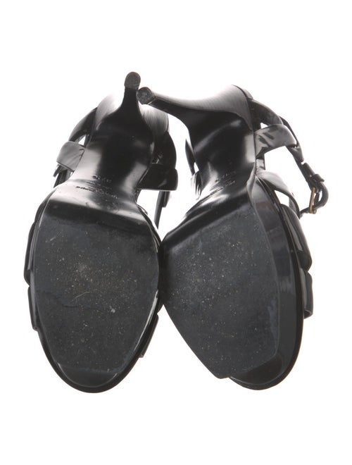 Yves Saint Laurent Patent Leather T-Strap Sandals