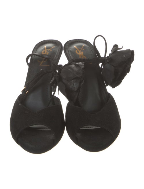 Yves Saint Laurent Rive Gauche Suede Sandals