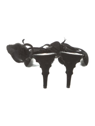 Yves Saint Laurent Rive Gauche Suede Sandals