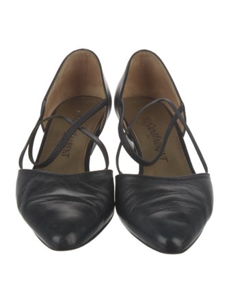 Yves Saint Laurent Leather D'Orsay Flats