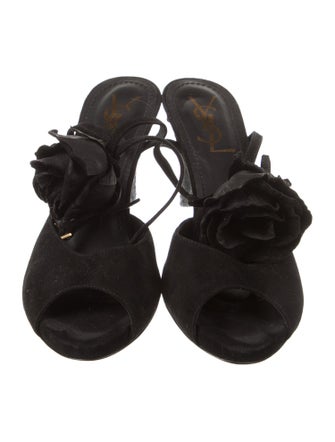 Yves Saint Laurent Suede D'Orsay Pumps