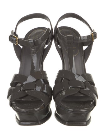 Yves Saint Laurent Patent Leather T-Strap Pumps