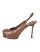 Yves Saint Laurent Patent Leather Slingback Pumps