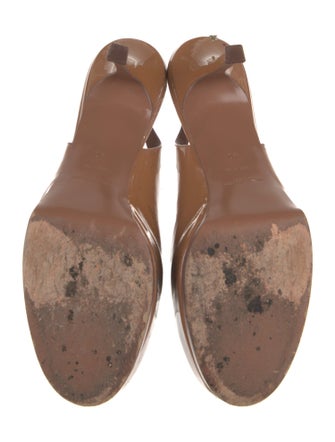 Yves Saint Laurent Patent Leather Slingback Pumps