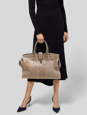 Yves Saint Laurent Leather Weekender Bag