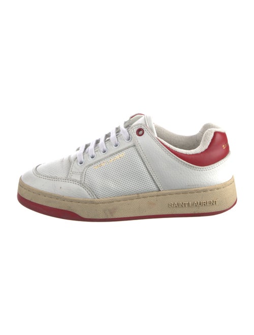 Yves Saint Laurent Leather Colorblock Pattern Sneakers