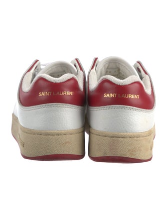 Yves Saint Laurent Leather Colorblock Pattern Sneakers