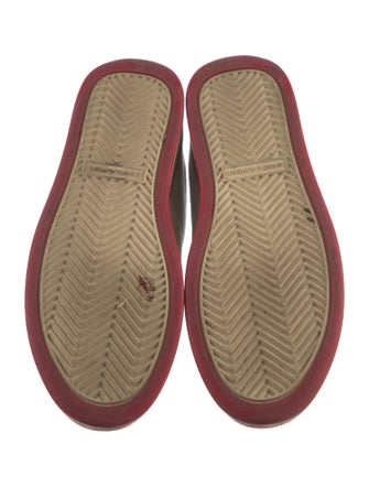 Yves Saint Laurent Leather Colorblock Pattern Sneakers