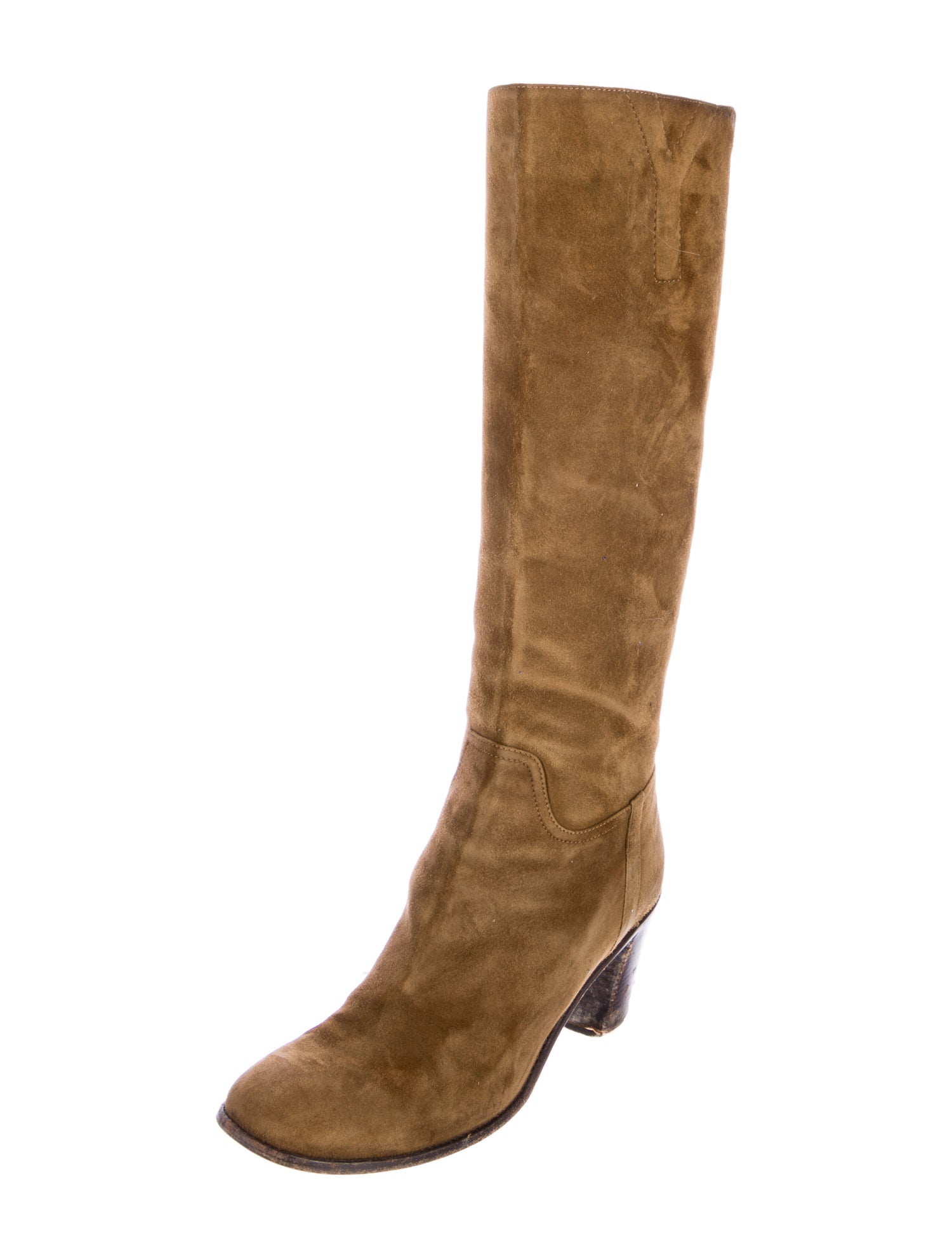 Yves Saint Laurent Suede Riding Boots