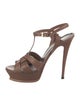 Yves Saint Laurent Leather T-Strap Sandals