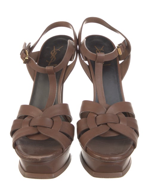 Yves Saint Laurent Leather T-Strap Sandals
