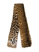 Yves Saint Laurent Virgin Wool Animal Print Scarf