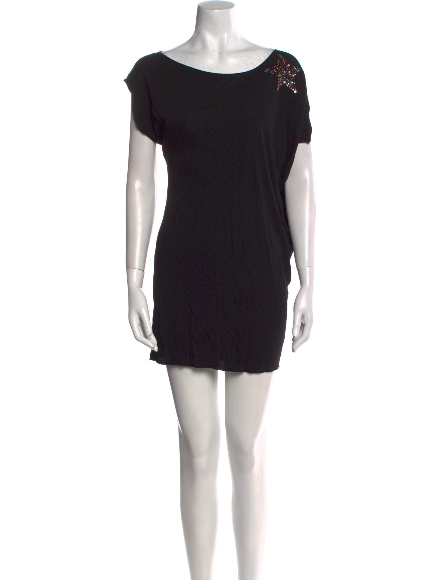 Yves Saint Laurent Bateau Neckline Mini Dress