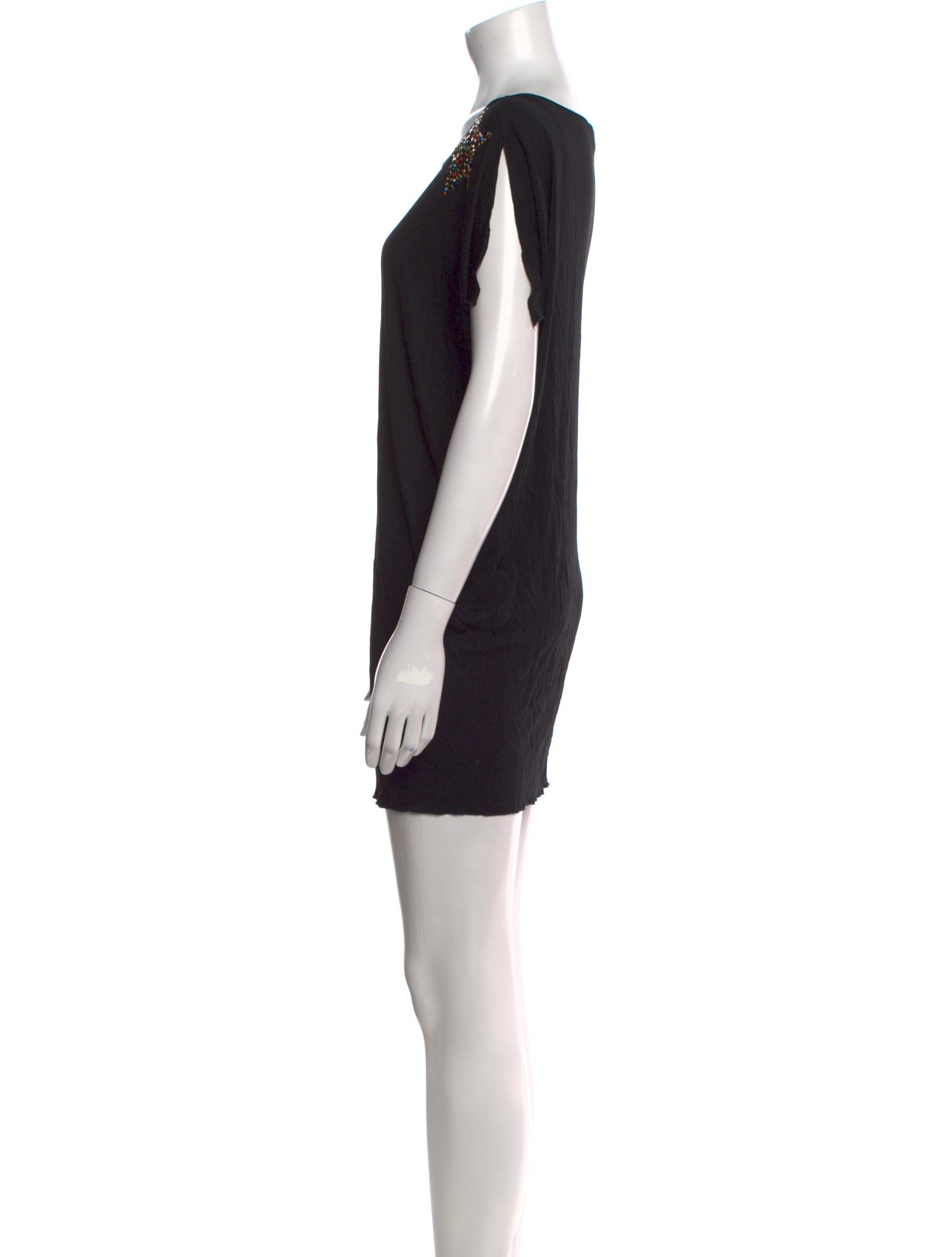 Yves Saint Laurent Bateau Neckline Mini Dress