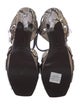 Yves Saint Laurent Python Animal Print T-Strap Pumps