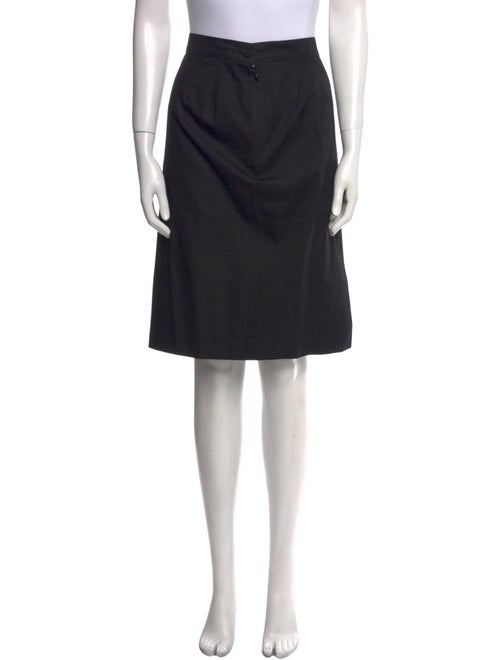 Yves Saint Laurent Pleated Accents Knee-Length Skirt