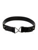 Yves Saint Laurent Patent Leather Studded Accents Waist Belt