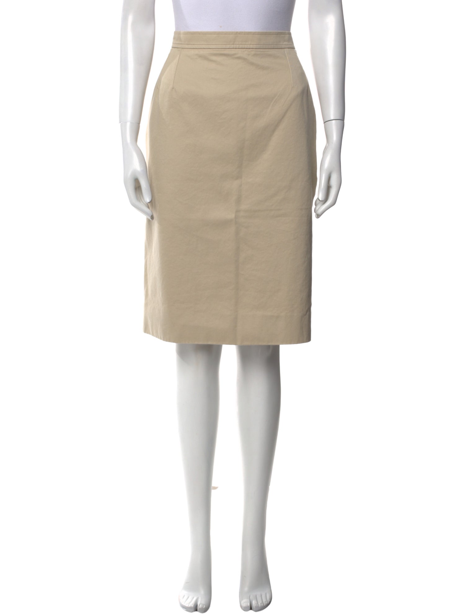 Yves Saint Laurent Rive Gauche Pleated Accents Knee-Length Skirt