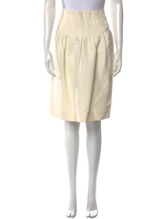 Yves Saint Laurent Linen Knee-Length Skirt