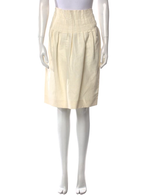 Yves Saint Laurent Linen Knee-Length Skirt