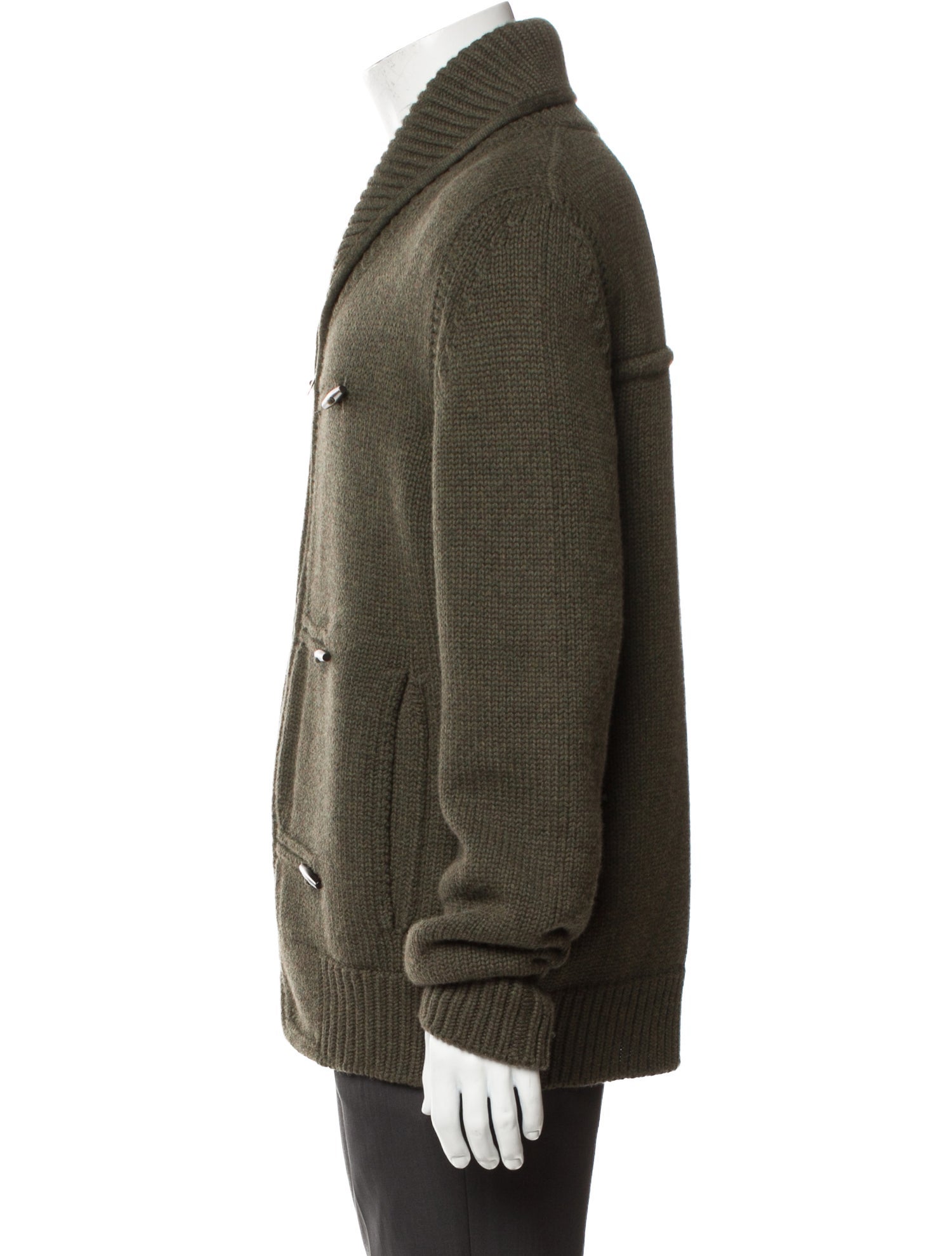 Yves Saint Laurent Virgin Wool V-Neck Cardigan