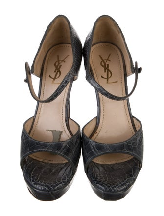 Yves Saint Laurent Crocodile D'Orsay Pumps