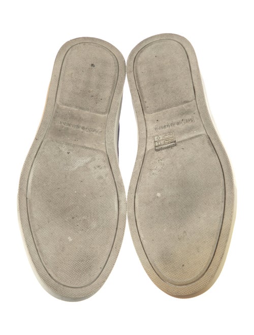 Yves Saint Laurent Denim Leather Trim Embellishment Sneakers