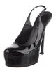 Yves Saint Laurent Patent Leather Slingback Pumps