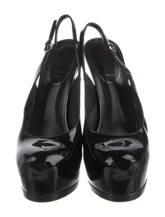 Yves Saint Laurent Patent Leather Slingback Pumps
