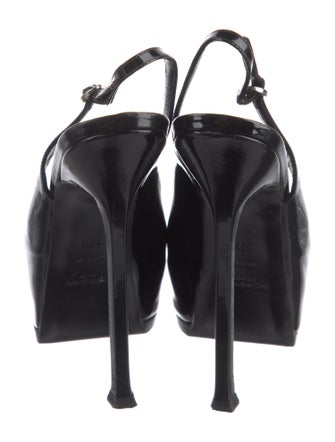 Yves Saint Laurent Patent Leather Slingback Pumps