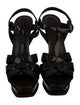 Yves Saint Laurent Rive Gauche Tribute Patent Leather T-Strap Sandals