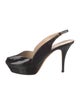 Yves Saint Laurent Patent Leather Slingback Pumps