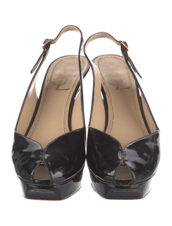 Yves Saint Laurent Patent Leather Slingback Pumps