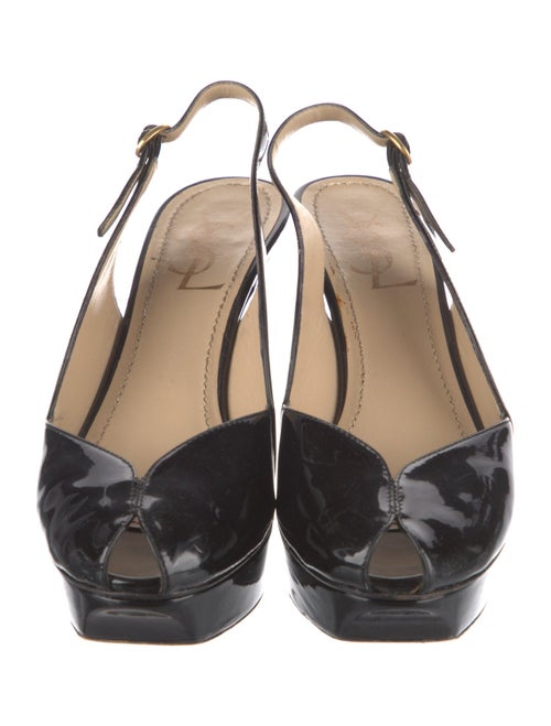 Yves Saint Laurent Patent Leather Slingback Pumps
