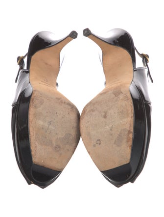 Yves Saint Laurent Patent Leather Slingback Pumps