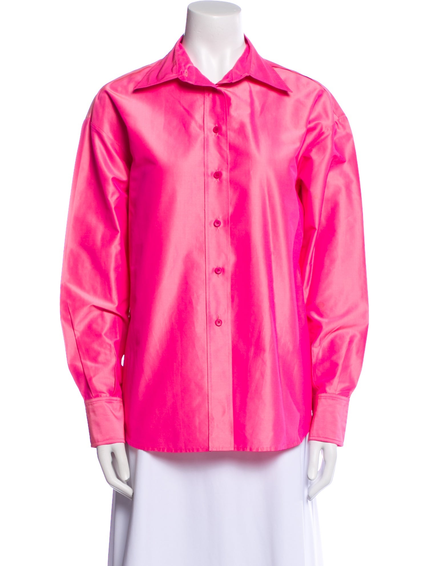 Yves Saint Laurent Long Sleeve Button-Up Top