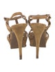 Yves Saint Laurent Suede T-Strap Sandals