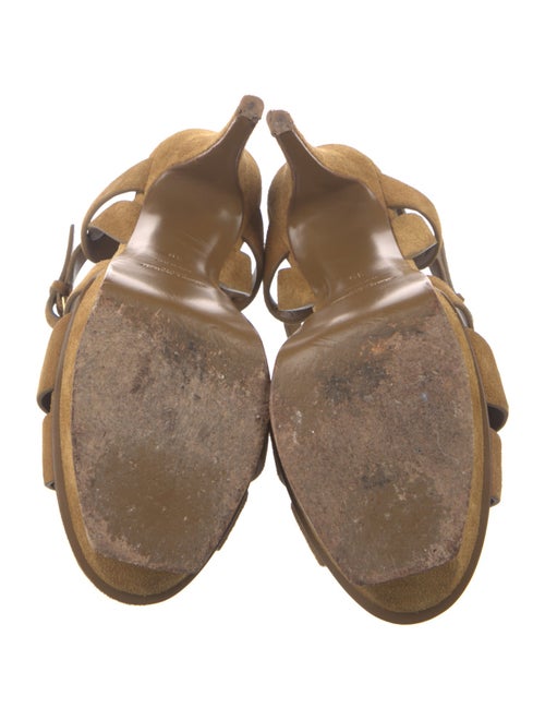 Yves Saint Laurent Suede T-Strap Sandals