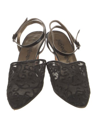 Yves Saint Laurent Leather Slingback Pumps