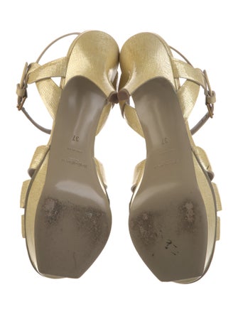 Yves Saint Laurent Leather T-Strap Pumps