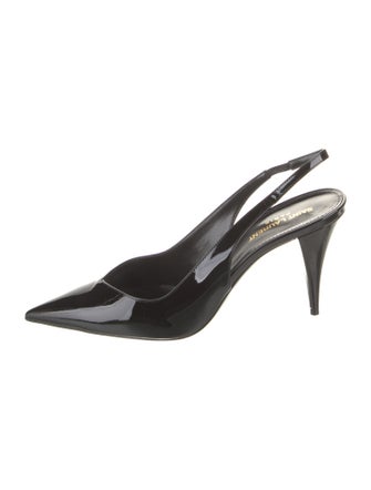 Yves Saint Laurent Patent Leather Slingback Pumps