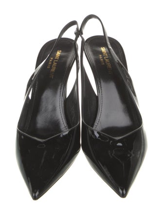 Yves Saint Laurent Patent Leather Slingback Pumps