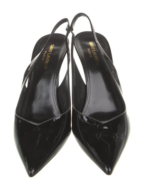 Yves Saint Laurent Patent Leather Slingback Pumps