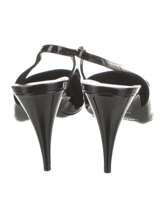 Yves Saint Laurent Patent Leather Slingback Pumps