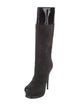 Yves Saint Laurent Suede Colorblock Pattern Boots