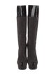 Yves Saint Laurent Suede Colorblock Pattern Boots