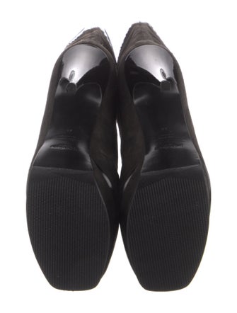 Yves Saint Laurent Suede Colorblock Pattern Boots