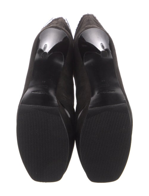 Yves Saint Laurent Suede Colorblock Pattern Boots